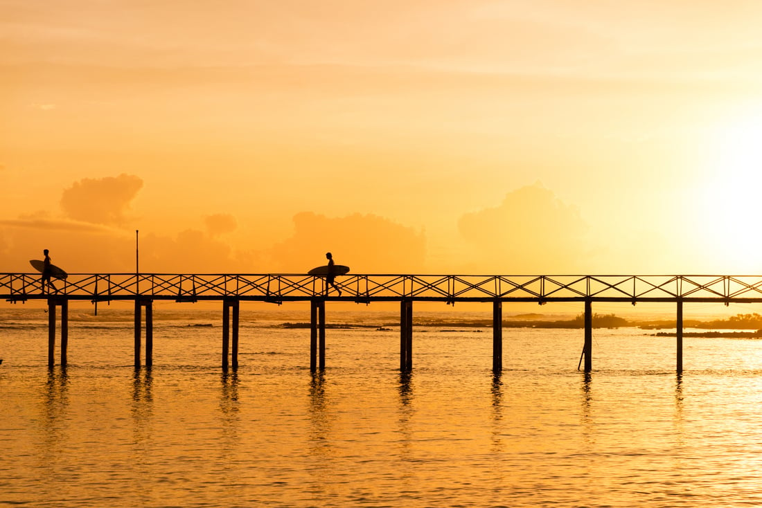 The Famous Cloud 9 Surf Boardwalk in Siargao